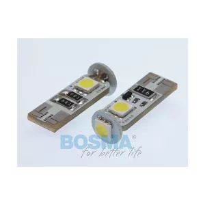 Bosma Ampoule 24V 3xLED SMD5050 T10 6000k Double Polarité CANBUS Blanche (2 Pièces)
