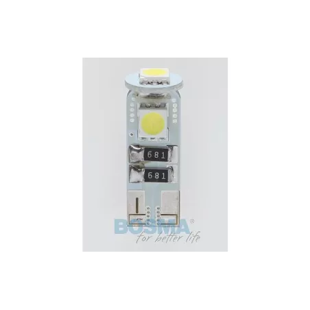 Bosma Ampoule 24V 3xLED SMD5050 T10 6000k Double Polarité CANBUS Blanche (2 Pièces)