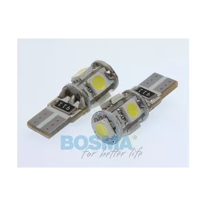 Bosma Bulb 24V 5xLED SMD5050 T10 6000k Double Polarity CANBUS White (2 Pieces)