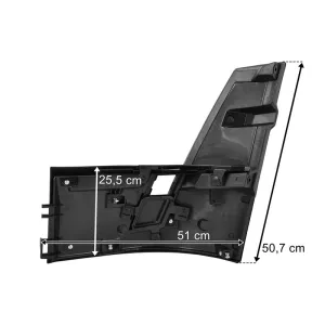 Renault Gama T (2021-) Encadrement / Cache Phare Droit (Noir, Avec Partie Intérieure)