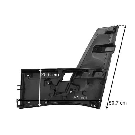 Renault Gama T (2021-) Encadrement / Cache Phare Droit (Noir, Avec Partie Intérieure)