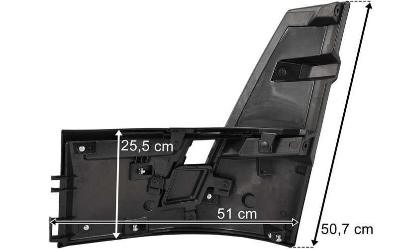 Renault Gama T (2021-) Encadrement / Cache Phare Droit (Noir, Avec Partie Intérieure)