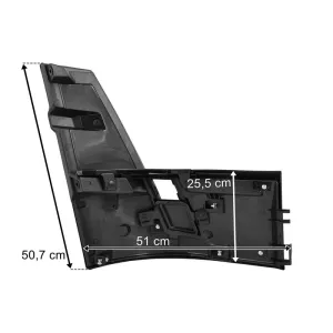 Renault Gama T (2021-) Encadrement / Cache Phare Gauche (Noir, Avec Partie Intérieure)