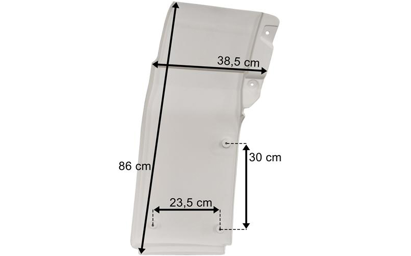 DAF XF106 Upper Cab Spoiler Extension LH