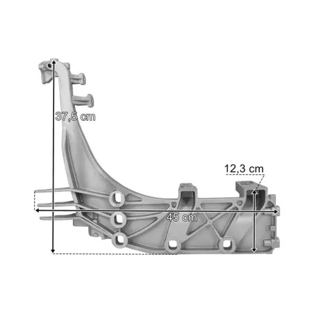 DAF XF106 (2013-) Support de Marchepied Inférieur de Pare-chocs Droit