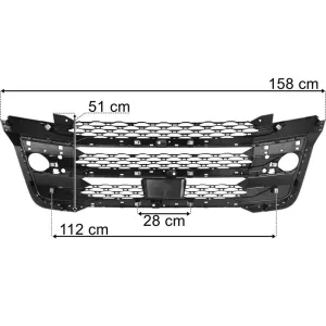 DAF XF / XG (2021-) Lower Grille Trim Without Mesh