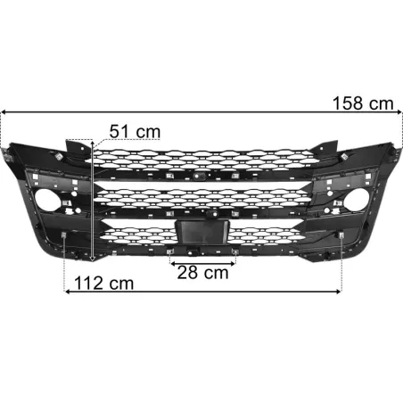 DAF XF / XG (2021-) Lower Grille Trim Without Mesh
