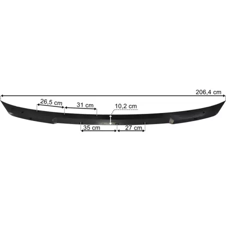 DAF XF / XG / XG+ Visera Solar Parte Superior (Negra)