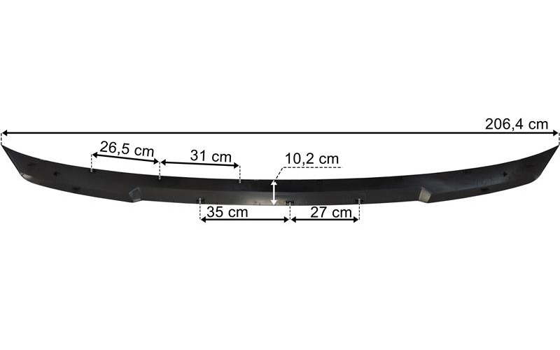DAF XF / XG / XG+ Upper Sun Visor (Black)