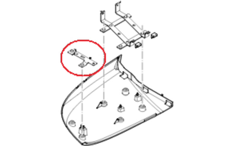 DAF XF / XG (2021-) Soporte de Tapa Debajo de Paragolpes Dch