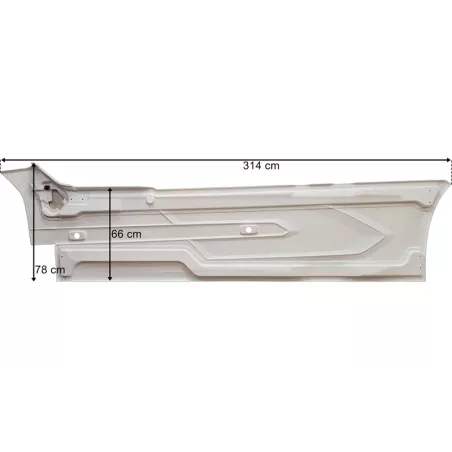 DAF XG+ RH Interaxle Side Skirt