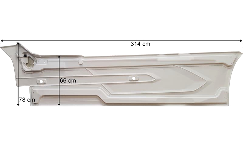 DAF XG+ RH Interaxle Side Skirt