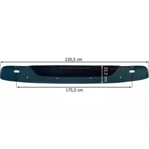 DAF CF65 / CF75 / CF85 Euro 6 (2013-) Sun Visor With Marker Lamp Holes