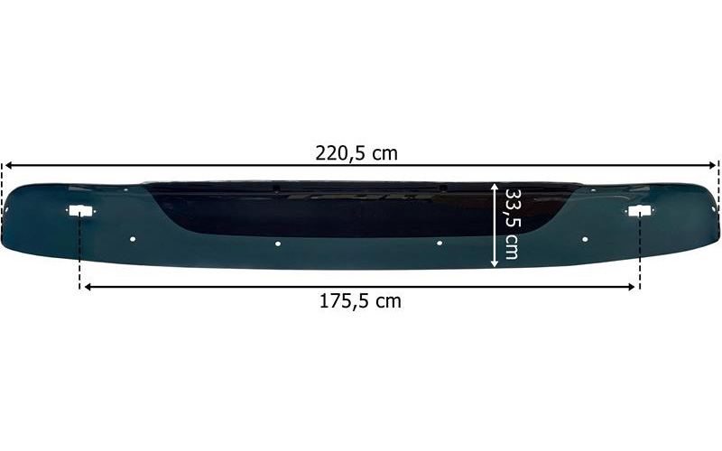 DAF CF65 / CF 75 / CF85 Euro 6 (2013-) Osłona Przeciwsłoneczna z Otworami Na Lampy Obrysowe