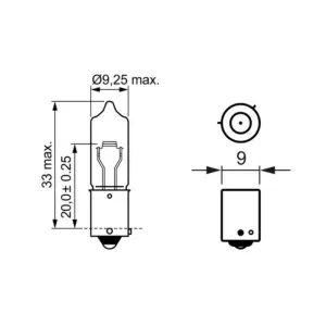 Bosma Bombilla 24V 21W H21W BAY9S Halógena