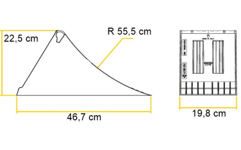 Wheel Chock Lokhen Crowny 53 (Yellow)