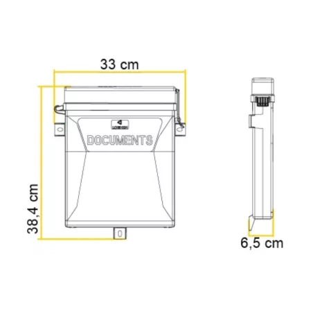 Boîtier / Coffret Pour Documents Douaniers Lokhen Briky 330x65x384