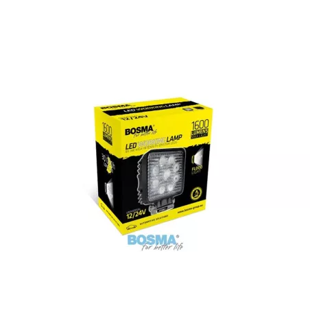 Bosma Lámpara de Trabajo Cuadrada 9xLED 12 / 24V 27W 1600 LM Luz Difusa