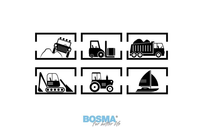 Bosma Lámpara de Trabajo Cuadrada 9xLED 12 / 24V 27W 1600 LM Luz Difusa