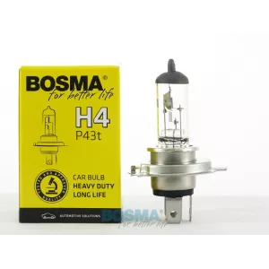 BOSMA AMPOULE H4 12V 60/55W P43T LONGUE DURÉE DE VIE