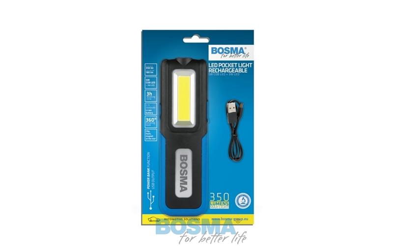 Bosma Lampe Torche LED de Poche 350 LM Rechargeable USB
