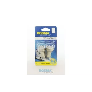 BOSMA BULB 24V 12xLED STANDARD BA15S 6000K WHITE (2 PIECES)