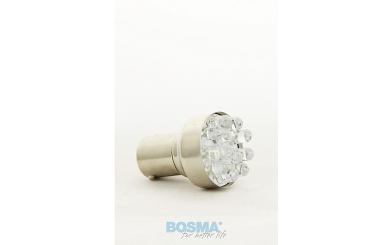 Bosma Bombilla 24V 12xLED Standard BA15S 6000k Blanca (2 Piezas)