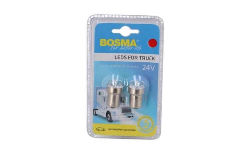 Bosma Bombilla 24V 5xLED BA15S Roja