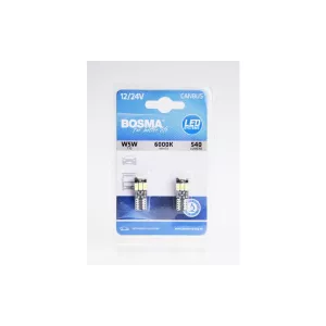 Bosma Bombilla 12 / 24V 9xLED SMD5730 T10 6000k CANBUS Blanca (2 Piezas)
