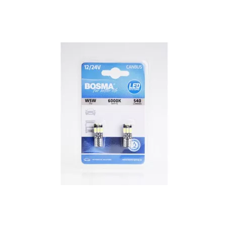 Bosma Bombilla 12 / 24V 9xLED SMD5730 T10 6000k CANBUS Blanca (2 Piezas)