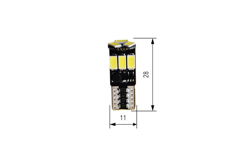 Bosma ЛАМПА 12 / 24V 9xLED SMD5730 T10 6000k CANBUS БЕЛАЯ (2 ШТУКИ)