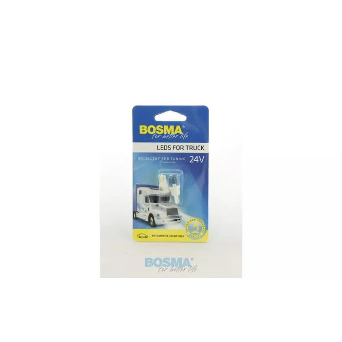 Bosma Bulb 24V 1xLED Standard T10 6000k White (2 Pieces)