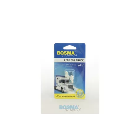 Bosma Bombilla 24V 1xLED Standard T10 6000k Blanca (2 Piezas)