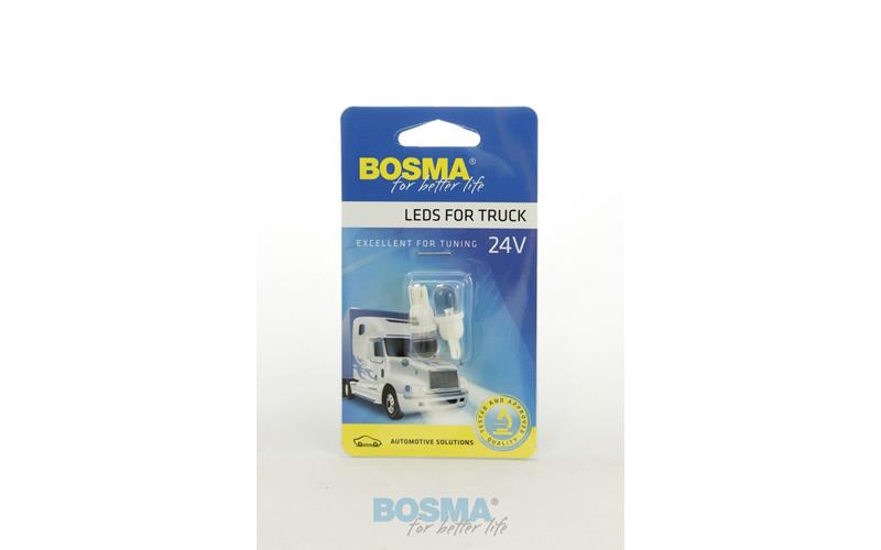 Bosma Bombilla 24V 1xLED Standard T10 6000k Blanca (2 Piezas)