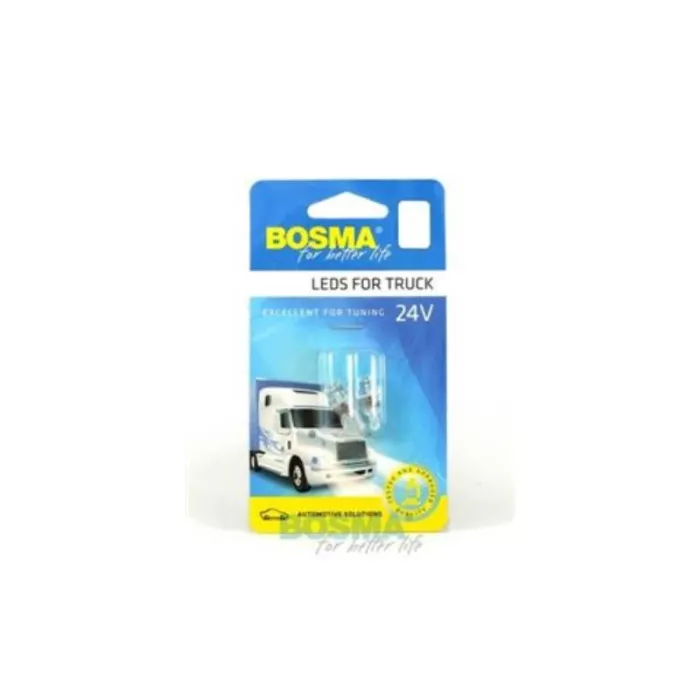 Bosma Bombilla 24V 1xLED W5W T10 Blanca (2 Piezas)