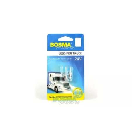 Bosma Ampoule 24V 1xLED W5W T10 Blanche (2 Pièces)
