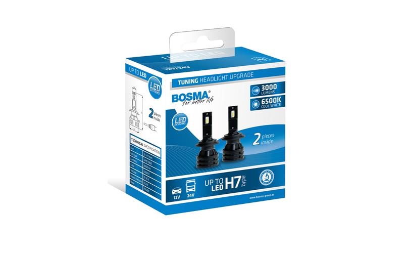 Bosma Bombilla 12 / 24V H7 Up To LED 3000 LM 6000k Blanca