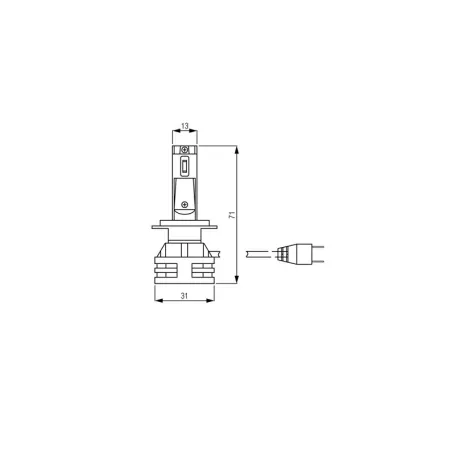 Bosma Ampoule 12 / 24V H7 Up To LED 3000 LM 6000k Blanche