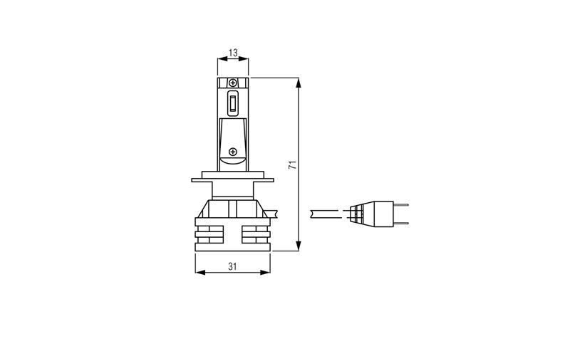 Bosma Bombilla 12 / 24V H7 Up To LED 3000 LM 6000k Blanca