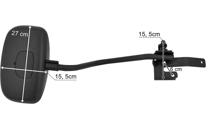 Volvo FH / FM Front Ramp Mirror With Bracket