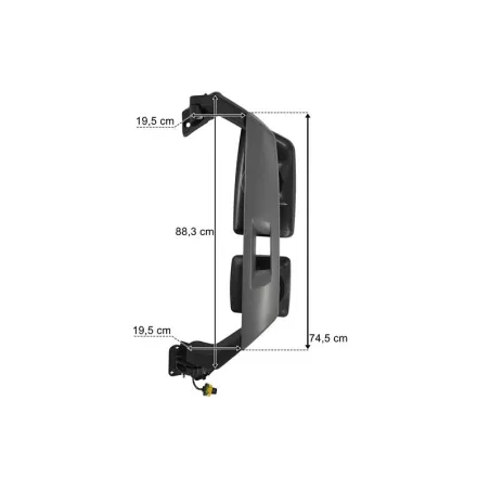 Volvo FH4 (2013-) Mirror LH Complete (Heated, Electrically Adjustable)
