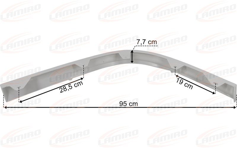 Volvo FH4 (2013-) Spoiler Debajo del Parachoques Izquierdo (Blanco)