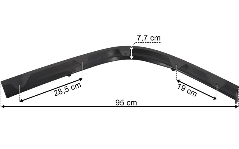 Volvo FH4 (2013-) Spoiler Debajo del Parachoques Derecho (Negro)