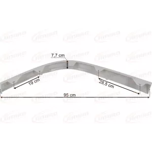 Volvo FH4 (2013-) Spoiler Sous Pare-chocs Droit (Blanc)