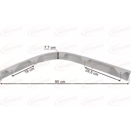 Volvo FH4 (2013-) Spoiler Debajo del Parachoques Derecho (Blanco)