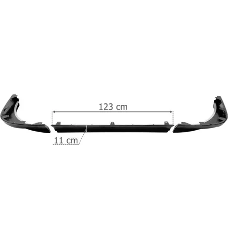 Volvo FH4 / FH5 Spoilers Bajo Paragolpes (Conjunto con Gomas Protectoras, Negro)