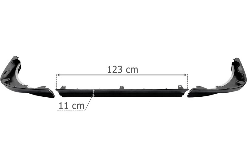 Volvo FH4 / FH5 Spoilers Sous Pare-chocs (Ensemble Avec Caoutchoucs de Protection, Noir)