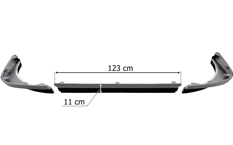 Volvo FH4 / FH5 Spoilers Under Bumper (Set With Protective Rubbers, Grey)