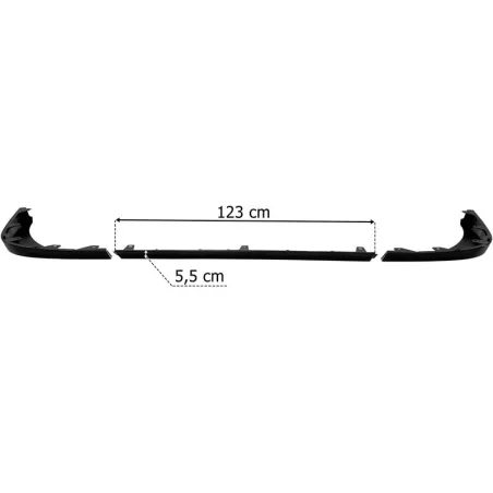 Volvo FH4 / FH5 Spoilers Bajo Paragolpes (Conjunto sin Gomas Protectoras, Negro)