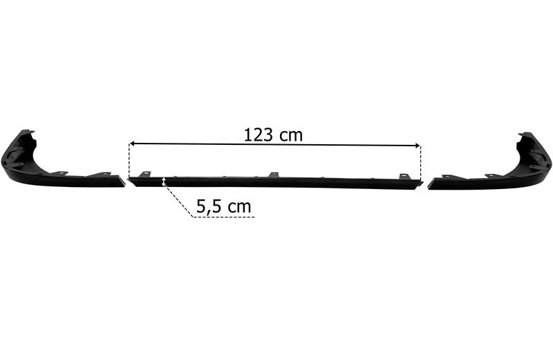 Volvo FH4 / FH5 Spoilers Sous Pare-chocs (Kit Sans Caoutchoucs de Protection, Noir)
